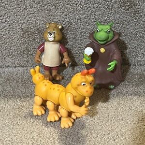 Vintage Teddy Ruxpin Grubby Action Figure 1985 1986 lot of 3 Figure
